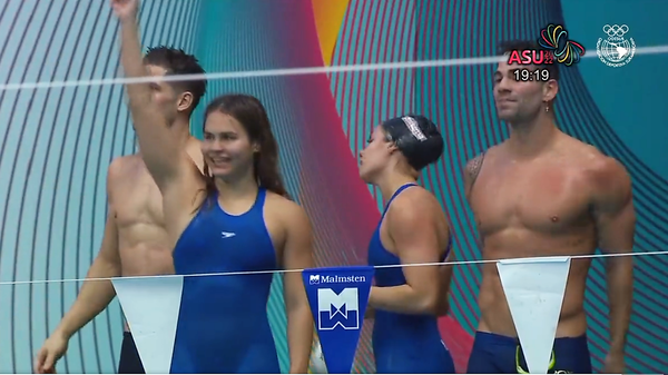 Atletas de natación se despiden de #Asu2022 con el cariño del público - .::Agencia IP::.
