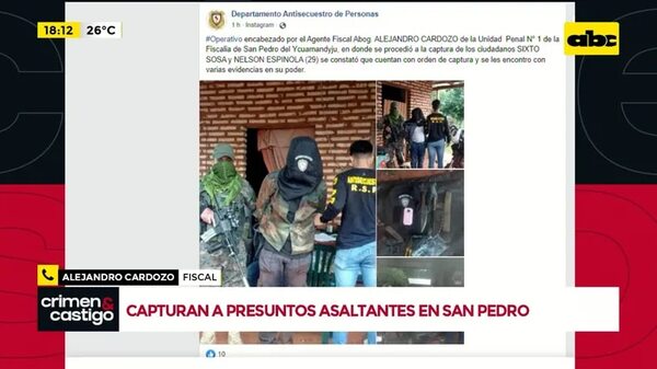 Capturan a presuntos asaltantes en San Pedro - Crimen y castigo - ABC Color