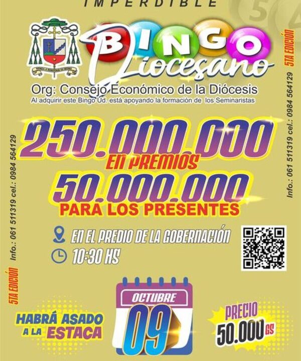 Postergan bingo de la diócesis