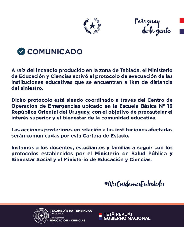 MEC activa protocolo de evacuación tras incendio | 1000 Noticias