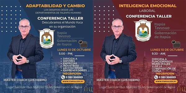 GOBERNACIÓN BRINDARÁ CONFERENCIAS-TALLERES GRATUITAS