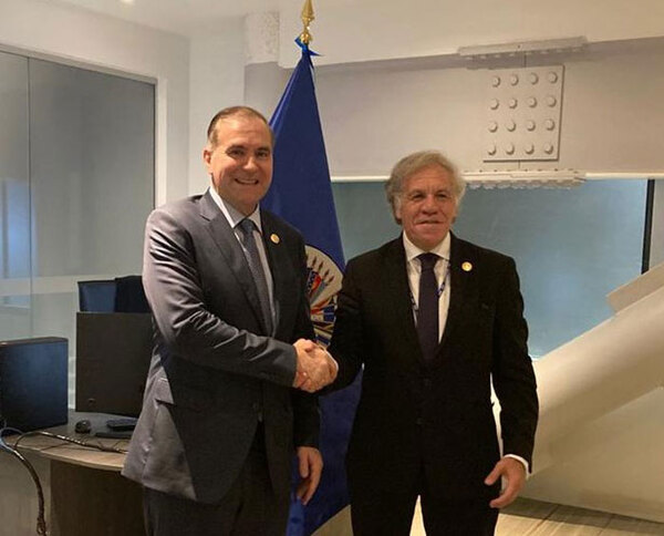 Canciller mantuvo un encuentro bilateral con el secretario general de la OEA - .::Agencia IP::.
