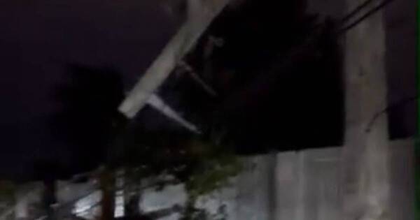 La Nación / Tormenta deja comercios destechados, cables sueltos y árboles caídos en Villa Elisa