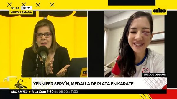 Yennifer Servín medalla de plata en karate - ABC Noticias - ABC Color