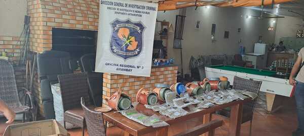 Incautan más de 4 kilos de marihuana ocultas en termos de tereré