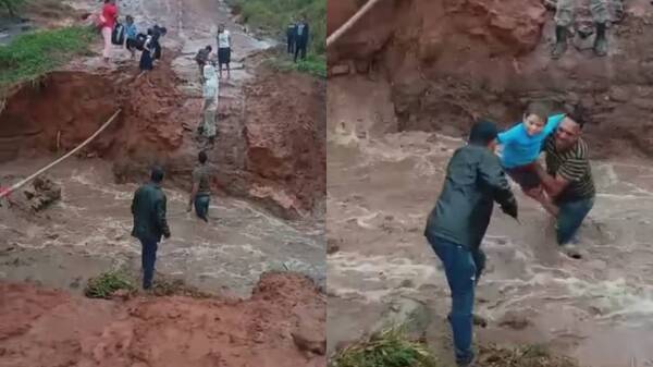 Crónica / ¡Peligro mortal! Hasta arriesgan sus vidas para cruzar un caminito de tierra