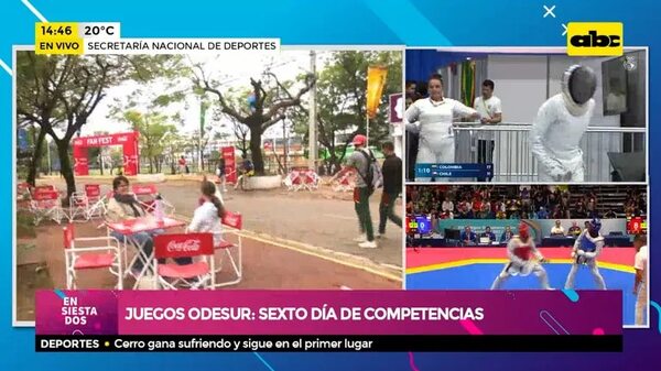 Sexto día de las competencias en la ODESUR - Ensiestados - ABC Color
