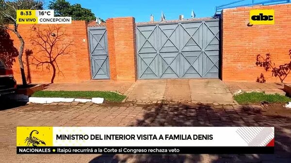 Ministro del interior visita a la familia Denis - ABC Noticias - ABC Color