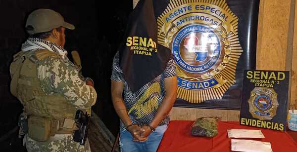 SENAD detiene a presunto microtráficante en Encarnación