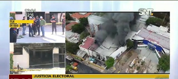Inspeccionan el depósito incendiado del TSJE - SNT