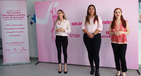 Rapidoc, Farmacenter y Banco Basa se unen para apoyar a las mujeres este Octubre Rosa