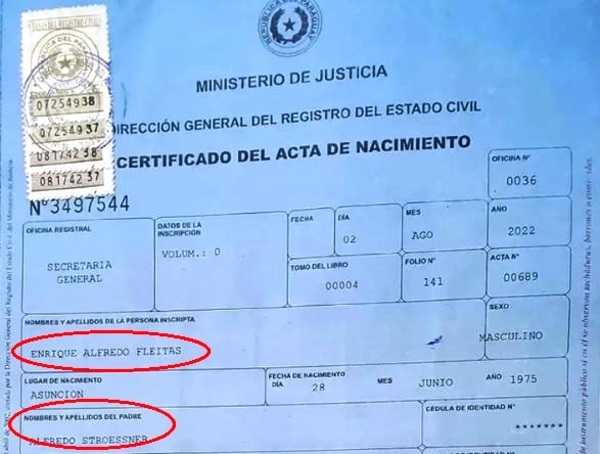 Confirman paternidad de Alfredo Stroessner - La Clave