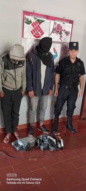 Policía aprehende a dos sujetos y recupera objetos hurtados en Cambyretá