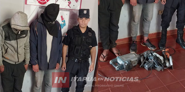 APREHENDIERON A PERSONAS Y RECUPERARON OBJETOS HURTADOS