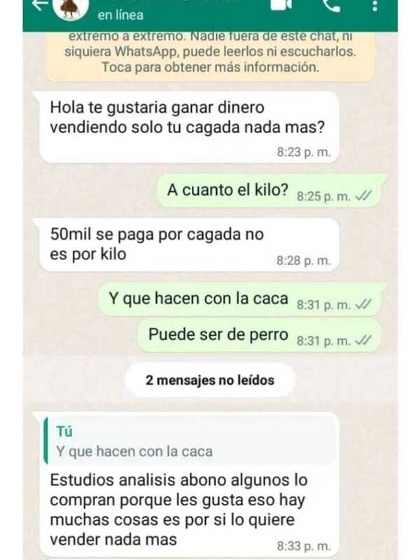 Alertan sobre llamativo pedido de compra de popó: pagan G. 50 mil