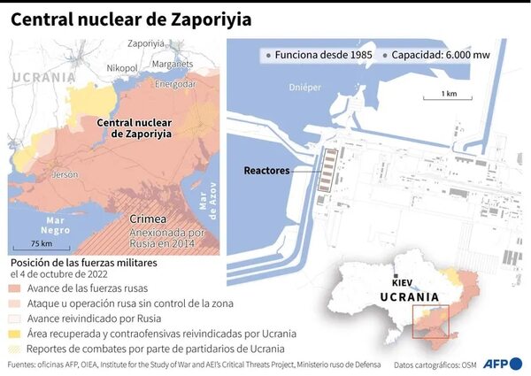 Rusia culpa a Ucrania de los últimos ataques contra central nuclear - Mundo - ABC Color
