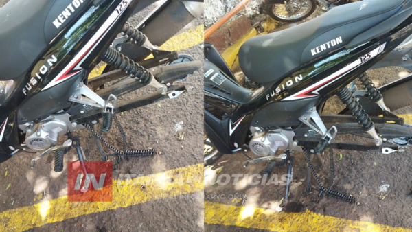 NO SE LLEVARON LA MOTO… PERO SE LLEVARON LA RUEDA