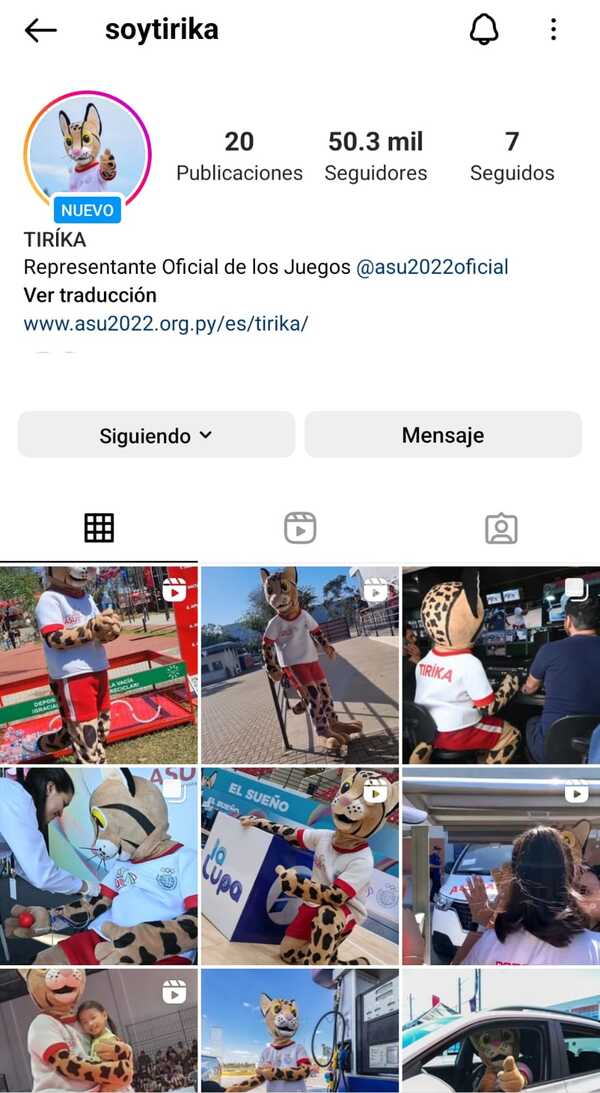 Diario HOY | Tiríka solo tiene cuenta oficial de Instagram, no usa Twitter