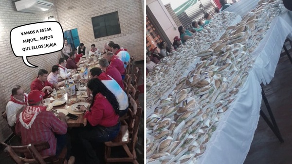Indignación en HC: Asado para la cúpula, "sandwichitos" para las bases - El Trueno