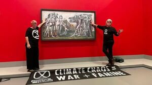 Descerebrados: Activistas ambientales se pegaron a un cuadro de Picasso a modo de protesta - Informatepy.com