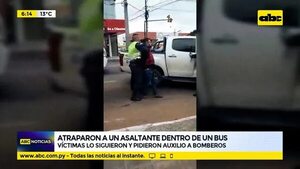 Atraparon a un asaltante dentro de un bus  - ABC Noticias - ABC Color