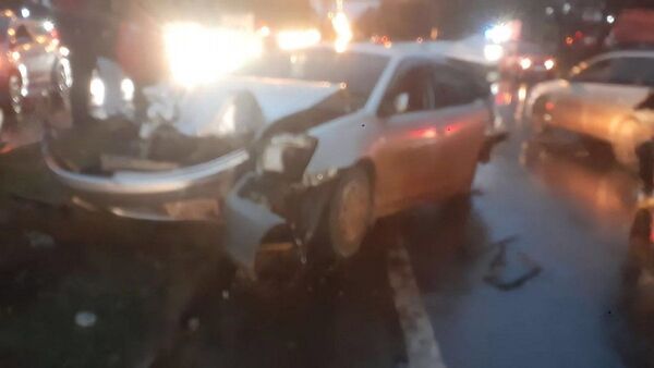 Una mujer queda herida tras múltiple choque en Ciudad del Este