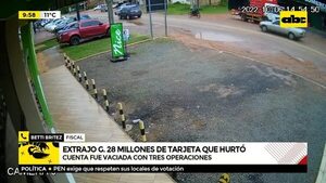 Extraen G. 28 millones de una tarjeta débito que hurtó - ABC Noticias - ABC Color