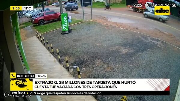 Extraen G. 28 millones de una tarjeta débito que hurtó - ABC Noticias - ABC Color