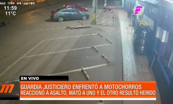 Guardia justiciero enfrentó a motochorros - Paraguaype.com