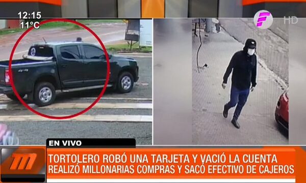 Tortolero robó una tarjeta y vació la cuenta | Telefuturo