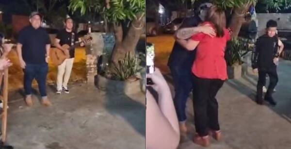 Crónica / [VIDEO] Cantante paró toda su gira y se fue a llevarle una serenata a su mami