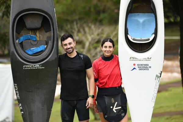 Ana Paula y Leonardo están listos para representar a Paraguay en canotaje slalom