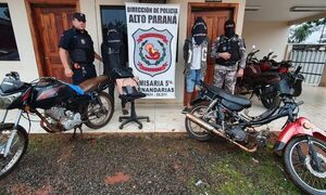 Atrapan a motochorros que asaltaron a más de una decena de personas