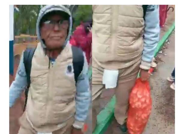 Crónica / [VIDEO] No pudo trabajar: colectivero no alzó a humilde trabajador por llevar bolsas de ajo