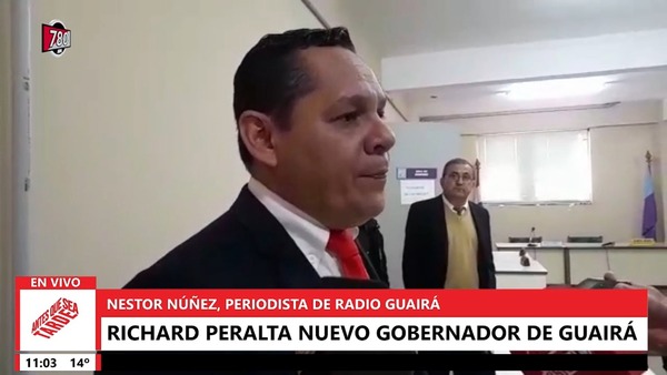 Richard Peralta es nuevo gobernador interino de Guairá - Megacadena — Últimas Noticias de Paraguay
