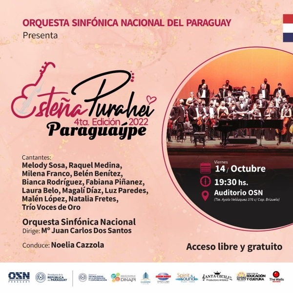 Llega cuarta edición de “Esteña Purahéi Paraguaýpe” junto con la OSN - Noticde.com