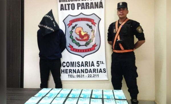Intentó cambiar billetes falsos y quedó detenido