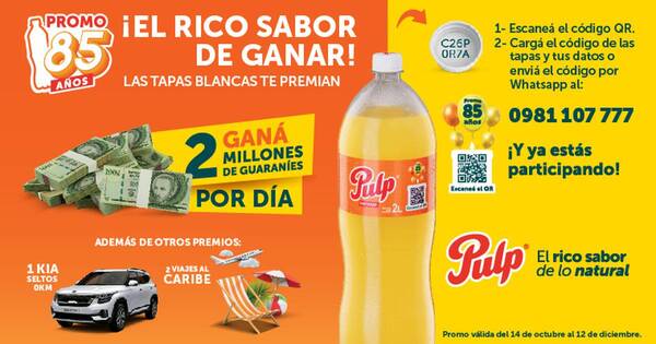 La Nación / Pulp cumple 85 años y los celebra a lo grande premiando a sus consumidores