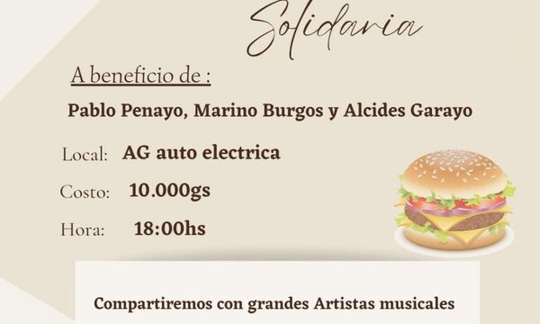 Hamburgueseada solidaria será el sábado en Franco