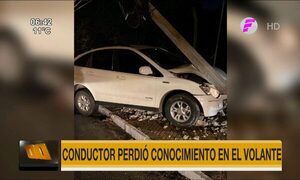 Conductor perdió el conocimiento en el volante y chocó en Asunción | Telefuturo