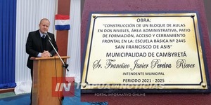 MUNICIPIO DE CAMBYRETÁ INAUGURÓ IMPORTANTES OBRAS