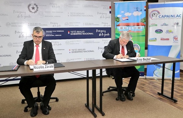 MEC y Cámara Paraguaya de Industriales Lácteos firman convenio marco