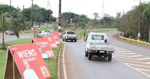 La Nación / Delito electoral: Wiens hace publicidad sobre ruta nacional frente a Itaipú