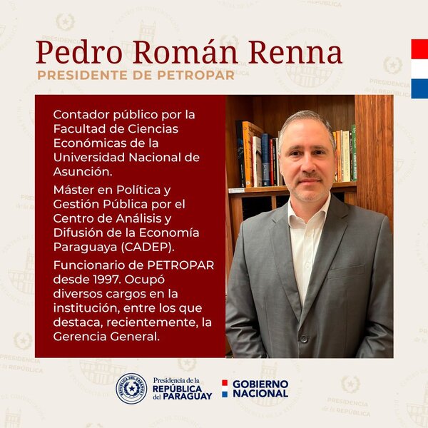 Ejecutivo designa a nuevo presidente de Petropar - .::Agencia IP::.