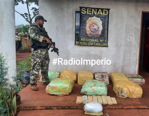 Senad incauta más de 300 kilos de marihuana prensada en la colonia Mafussi - Radio Imperio