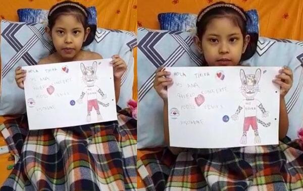 Niña internada sueña con conocer a Tiríka – Prensa 5