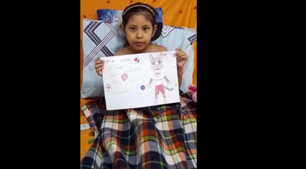Niña internada sueña con conocer a Tiríka