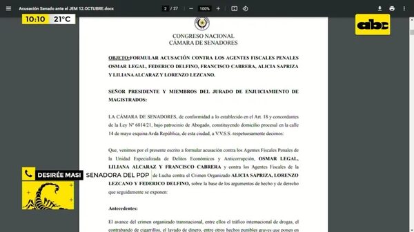 Tratarán denuncia contra fiscales - ABC Noticias - ABC Color