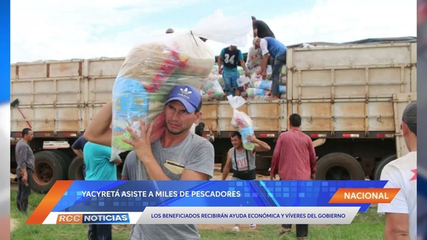 Más de 1.200 pescadores reciben asistencia económica y víveres del Gobierno, a través de la EBY