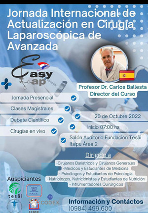 Fundación Tesãi realizará la “Jornada Internacional de Actualización en Cirugía Laparoscópica de Avanzada” | DIARIO PRIMERA PLANA